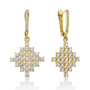 עגילים תלויים דבש 1