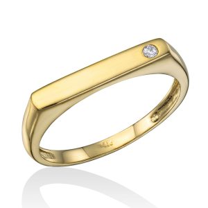 טבעת חותם לאישה זירקון