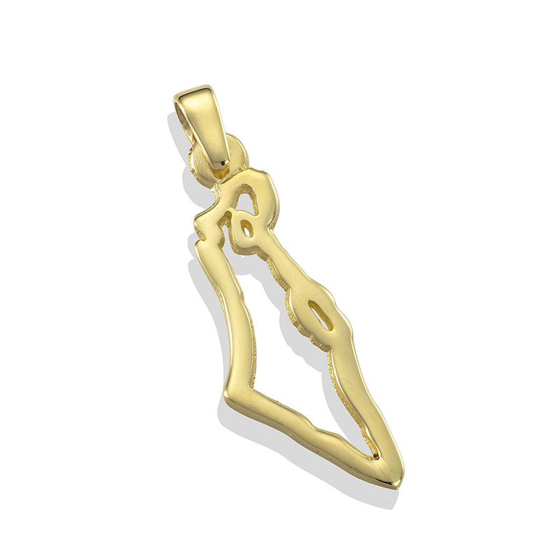 תליון מפת ארץ ישראל חלול