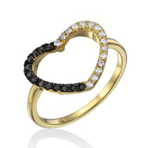 טבעת לב חלול משולבת