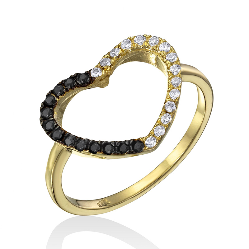 טבעת לב חלול משולבת