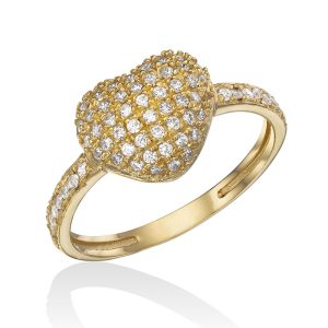 טבעת לב הזהב S