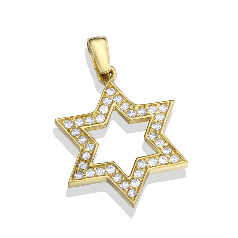 תליון מגן דוד זירקון L