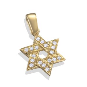 תליון מגן דוד זירקון S