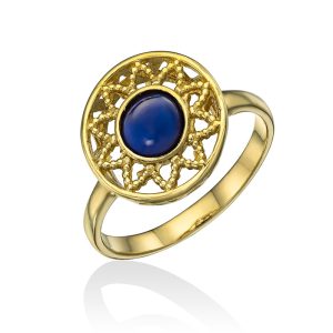 טבעת בעיטור משולשים וינטאג'